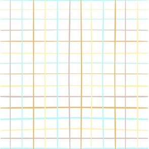 medium// jagged checkers pastel colors white background