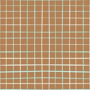 small// jagged checkers pastel colors caramel background