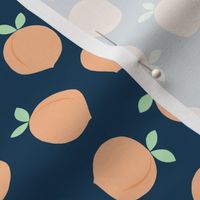 Peaches on navy SMALL