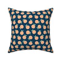 Peaches on navy SMALL