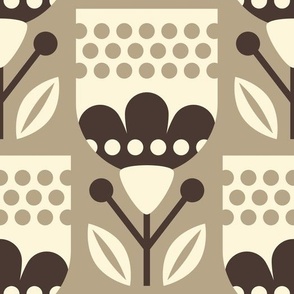 2805 D Large - Scandinavian folk flowers