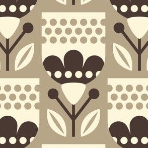 2805 D Medium - Scandinavian folk flowers