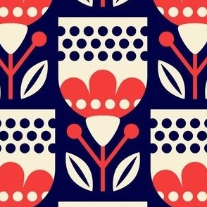 2805 E Medium - Scandinavian folk flowers