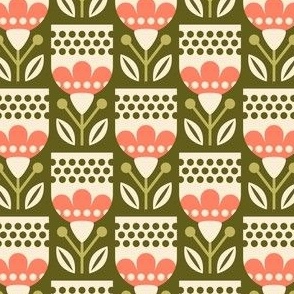 2805 H Small - Scandinavian folk flowers