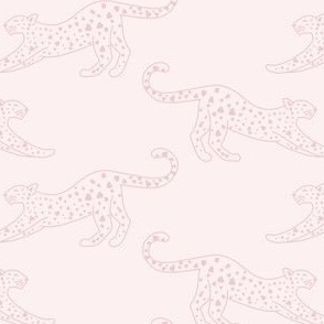 small// Leopard Stretching Drawing Dusty roses