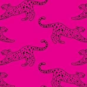 small// Leopard Stretching Drawing Pink