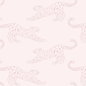 big// Leopard Stretching Drawing Dusty roses