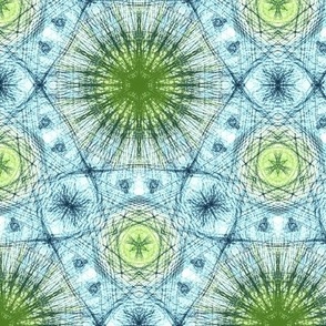 
pen scribbled in greens and blues aggadesign