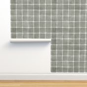 Evergreen Fog Window pane Check Gingham - Large Scale - Green Grey Gray Windowpane