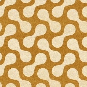 (small scale) groovy geometric - mustard - LAD23