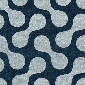 groovy geometric - dark blue - LAD23