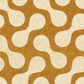 groovy geometric - mustard - LAD23