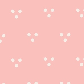 Warm Boho Dots Pink  // Large Scale // pink cream