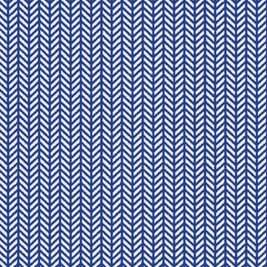 Fishbone Chevron Stripe (Blue, White)