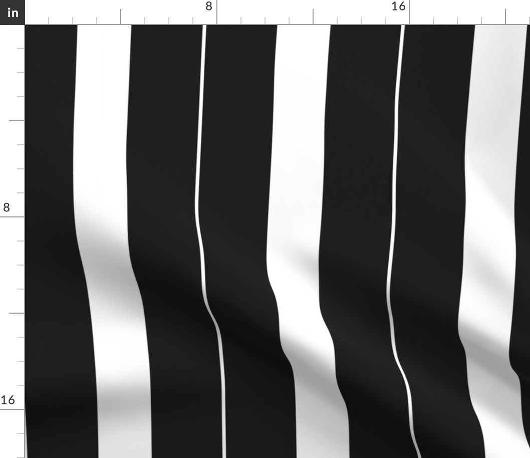 Black And White Stripe Pattern VI Vertical