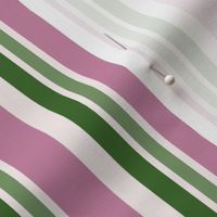 Christmas Stripes - Green & Pink