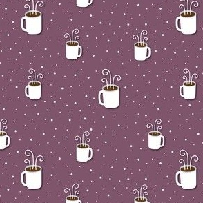 Coffee Mugs on Plum 7F556C: Extra Small