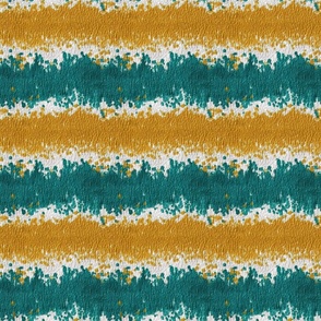 Zigzag Dot Medley - Gold/Teal on White Wallpaper - New for 2023