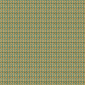 Woven Wonder - Gold/Teal on White Wallpaper