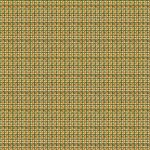 Woven Wonder - Gold/Green on White Wallpaper