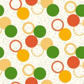 tropical colored large circles