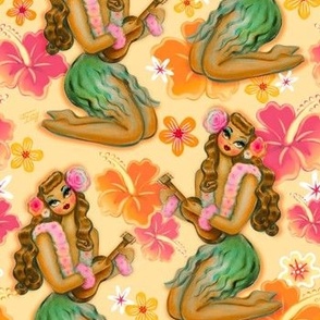 MEDIUM-Hula Girl with Ukulele