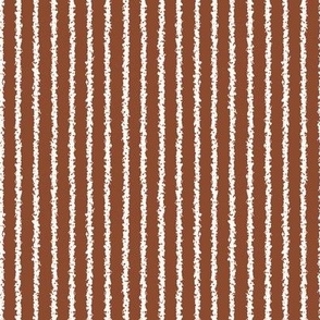 pinstripe white stripes on terracotta