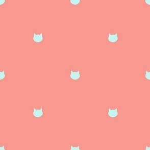 Polka Dot Cats in pink