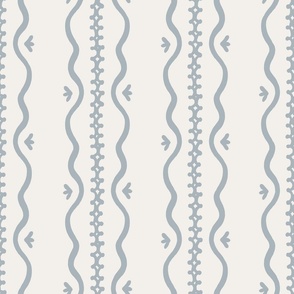 Lilah scalloped stripe blue