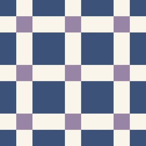 Checks Checkerboard plaid style in retro blue and purple