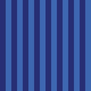 Cobalt Blue and Navy Blue Stripes