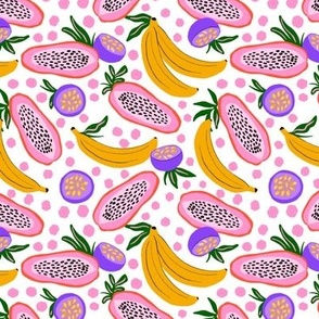 ditsy tropical fruit party 