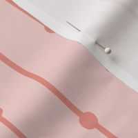 Apple Butter  Blender Stripes with Dots String of Pearls Lines Coral Rose PinkRed Quilting