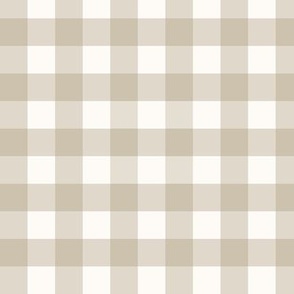 3/4" Gingham: Sand & Cream Gingham Check, Deep Bone Buffalo Check, Buffalo Plaid