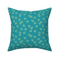 Abstract Circles | Teal Blue | 6 inch