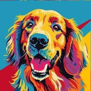 Golden Retriever Dog - Pop Art 2
