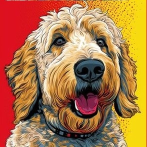 Golden Doodle Dog - Pop Art