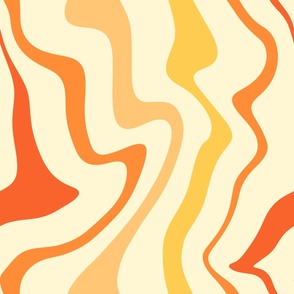 Retro Fusion: A Modern Abstract Swirl Orange Jumbo