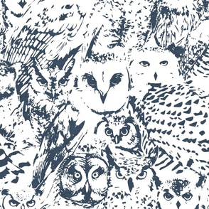 Owls - Dark Blue