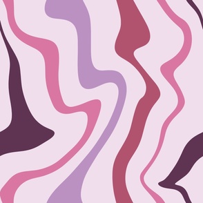 Retro Fusion: A Modern Abstract Swirl Purple Jumbo