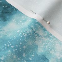 Ocean watercolor painting Abstract Texture Aquamarine blue Jumbo Large