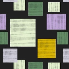 Cubes - yellow,purple,green, grey background