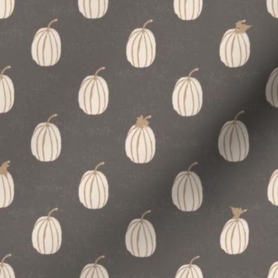 thanksgiving light pumpkins and leaves on dark polka dots textured