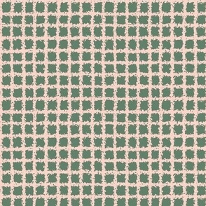 dark green and pink gingham plaid check pattern