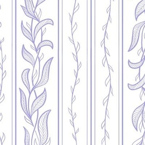 Leaves and stripes, lavender purple