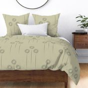 Flower Trios _ Limed Ash_ Thistle Green _ Floral