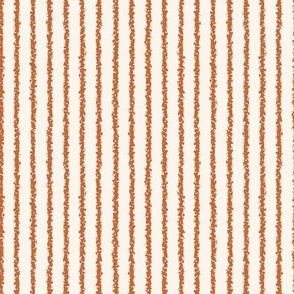 pinstripe burnt orange stripes on off-white ivory cream
