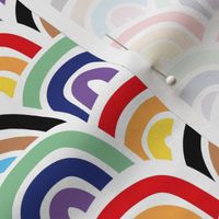 LGBTQIA+ pride queer rainbows - modernist style paper cut rainbow design for pride month