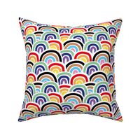 LGBTQIA+ pride queer rainbows - modernist style paper cut rainbow design for pride month