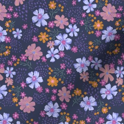 Macy Ditsy Floral Purple